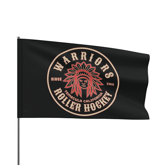 5 x 3 Warriors Head  Flag