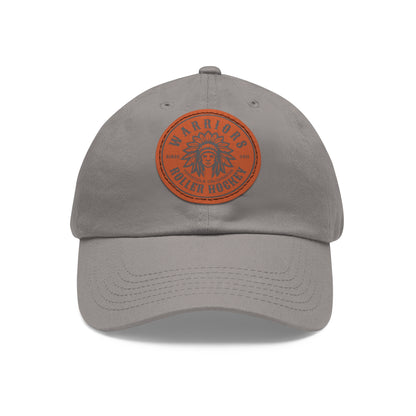 Dad Hat with Leather Patch (Round)