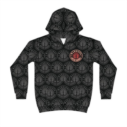 AOP Warrior Head Youth Hoodie