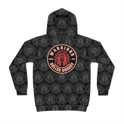 AOP Warrior Head Youth Hoodie